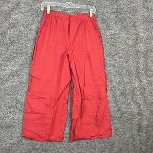 Peace Love World Boheme Linen Blend Side Panel Pant Womens Size XXSP Red Boho